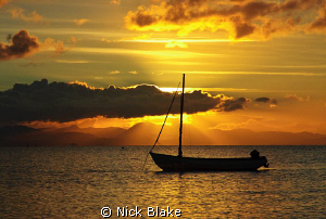 Sunset viewed from Abersoch Beach, North Wales by Nick Blake 